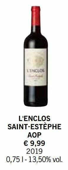 Lidl L`enclos saint-estèphe aop aanbieding
