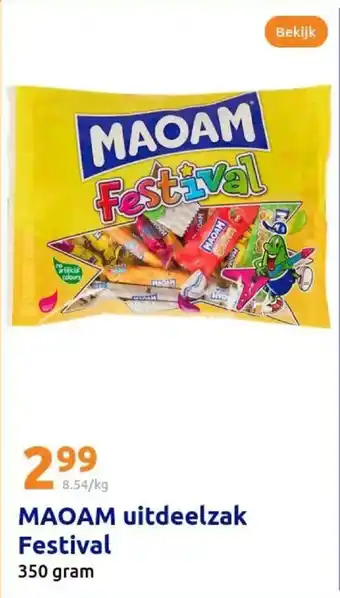 Action Maoam uitdeelzak festival aanbieding