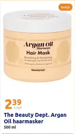 Action The beauty dept. argan oil haarmasker aanbieding