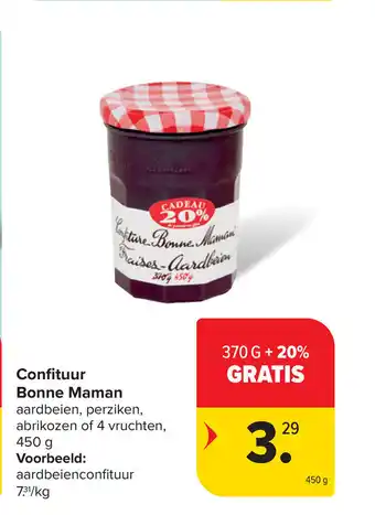 Carrefour Confituur bonne maman aanbieding