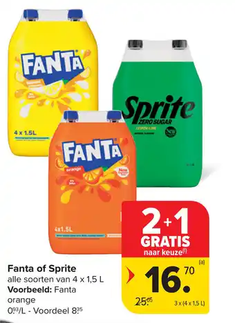 Carrefour FANTA of Sprite aanbieding