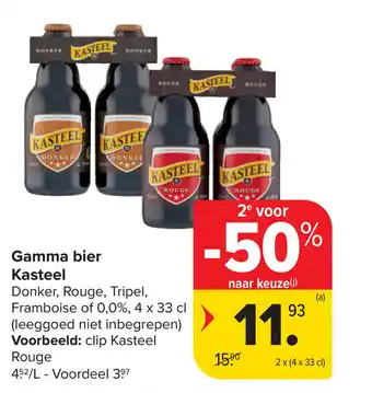 Carrefour Gamma bier kasteel aanbieding