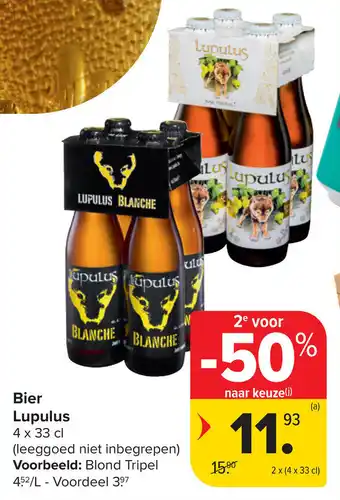 Carrefour Bier Lupulus aanbieding