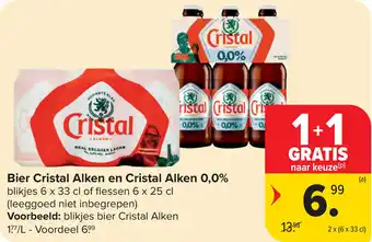 Carrefour Bier cristal alken en cristal alken 0,0% aanbieding