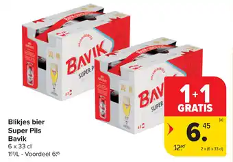 Carrefour Blikjes bier super pils bavik aanbieding