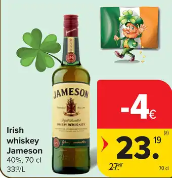 Carrefour Irish whiskey jameson 40% aanbieding