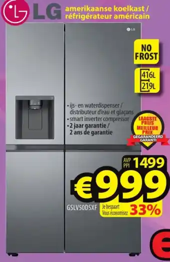 ElectroStock Lg amerikaanse koelkast / refrigerateur americain aanbieding