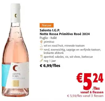 Colruyt Salento I.G.P. Notte Rossa Primitivo Rosé 2024 aanbieding