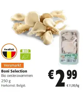 Colruyt Boni Selection Bio oesterzwammen 250 g aanbieding