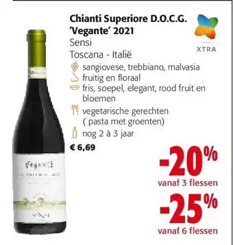 Colruyt Chianti Superiore D.O.C.G. 'Vegante' 2021 aanbieding