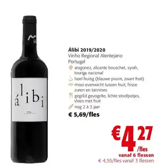 Colruyt Álibi 2019/2020 Vinho Regional Alentejano Portugal aanbieding