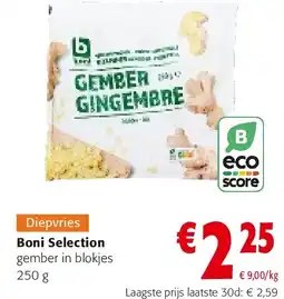 Colruyt Boni Selection gember in blokjes 250 g aanbieding