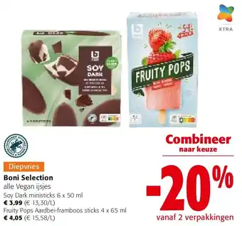 Colruyt alle Vegan ijsjes Soy Dark ministicks 6 x 50 ml aanbieding