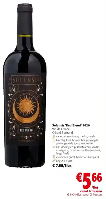 Colruyt Solensis ‘Red Blend’ 2020 Vin de France Gérard Bertrand aanbieding