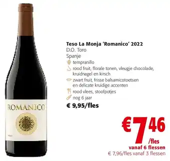 Colruyt Teso La Monja ‘Romanico’ 2022 D.O. Toro Spanje aanbieding