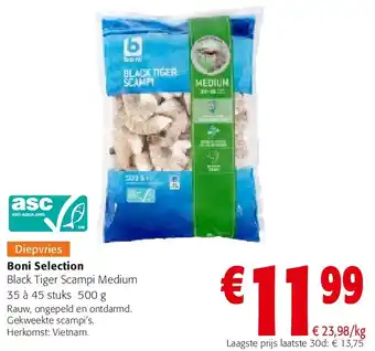 Colruyt Black Tiger Scampi Medium 35 à 45 stuks 500 g aanbieding