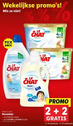 Lidl PERSIL LE CHAT Wasmiddel aanbieding