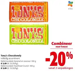 Colruyt Tony’s Chocolonely Melkchocolade Karamel en zeezout 180 g aanbieding