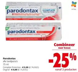 Colruyt Parodontax alle tandpasta's 75 ml aanbieding