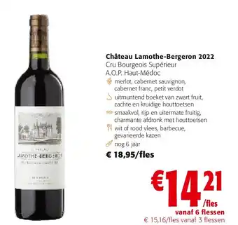 Colruyt Château Lamothe-Bergeron 2022 Cru Bourgeois Supérieur A.O.P. Haut-Médoc aanbieding