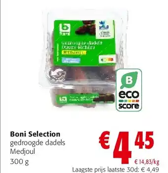 Colruyt Boni Selection gedroogde dadels Medjoul 300 g aanbieding