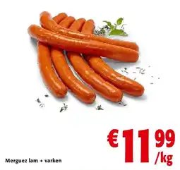 Colruyt Merguez lam + varken aanbieding