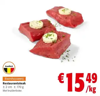 Colruyt Restaurantsteak ± 2 cm ± 170 g aanbieding