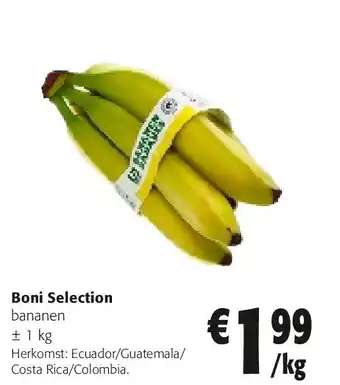 Colruyt Boni Selection bananen aanbieding