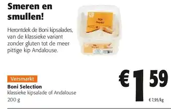 Colruyt Boni Selection klassieke kipsalade of Andalouse 200 g aanbieding