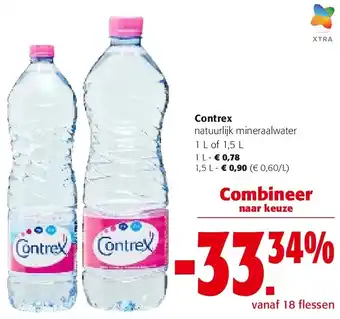 Colruyt Contrex natuurlijk mineraalwater 1 L aanbieding