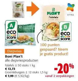 Colruyt Boni Plan’t alle diepvriesproducten aanbieding