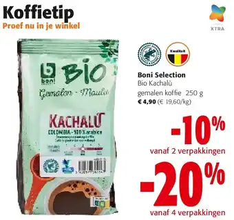 Colruyt Bio Kachalù gemalen koffie 250 g aanbieding