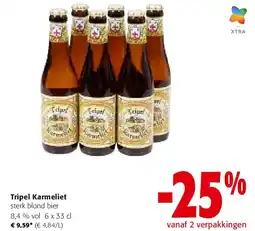 Colruyt Tripel Karmeliet sterk blond bier 8,4 % vol 6 x 33 cl aanbieding