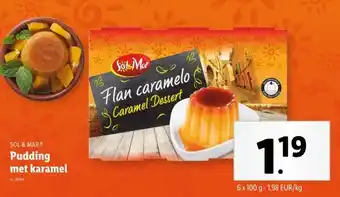 Lidl Pudding met karamel aanbieding