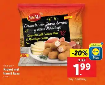 Lidl Kroket met ham & kaas aanbieding