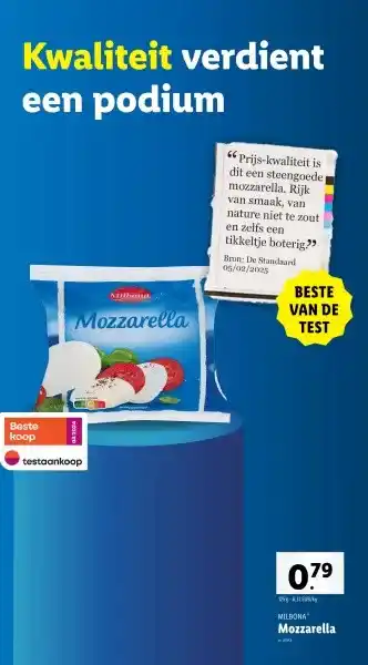 Lidl MILBONA° Mozzarella aanbieding