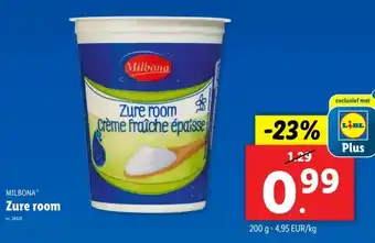 Lidl Zure room aanbieding