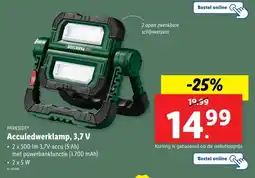 Lidl Acculedwerklamp, 3,7 V aanbieding