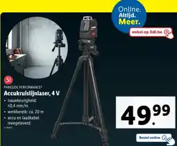 Lidl Accukruislijnlaser, 4 V aanbieding