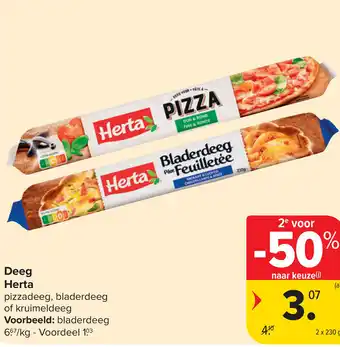 Carrefour Herta deeg aanbieding