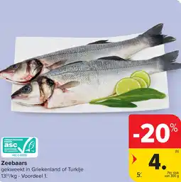 Carrefour Zeebaars aanbieding