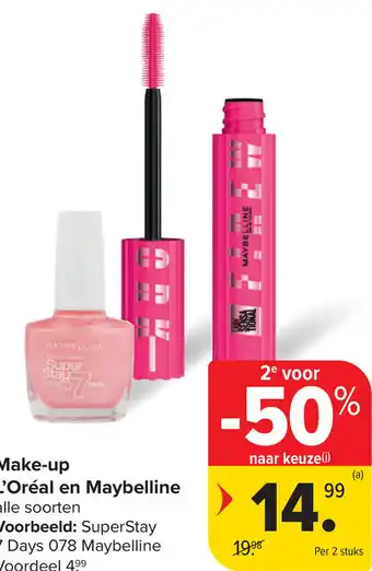 Carrefour L'Oréal en Maybelline Make-up aanbieding