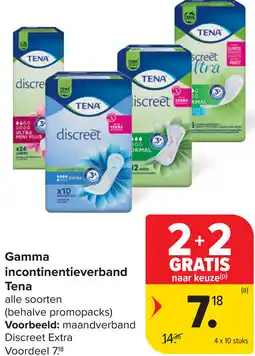 Carrefour Tena Gamma incontinentieverband aanbieding