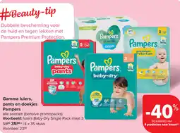 Carrefour Pampers Gamma luiers, pants en doekjes aanbieding