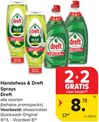 Carrefour Dreft Handafwas & Dreft Sprays aanbieding