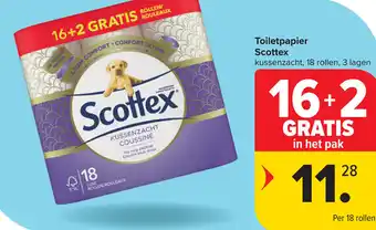 Carrefour Scottex Toiletpapier aanbieding