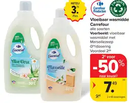 Carrefour Vloeibaar wasmiddel Carrefour aanbieding