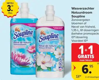 Carrefour Soupline Wasverzachter Natuurdroom aanbieding