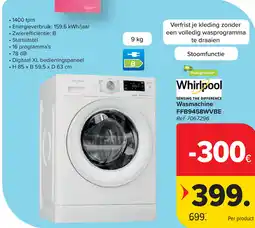 Carrefour W Wasmachine FFB9458WVBE aanbieding