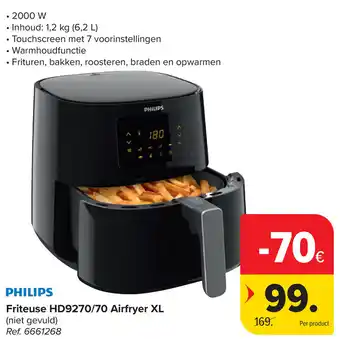 Carrefour Friteuse HD9270/70 Airfryer XL aanbieding